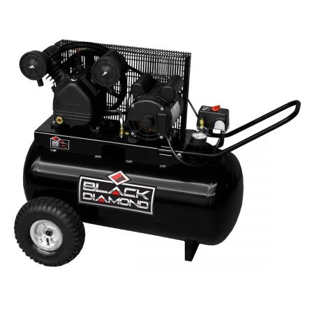 Black Diamond Single Stage Oil Lubricated Portable Air Compressor BDPC1682066.MN 20 Gallon