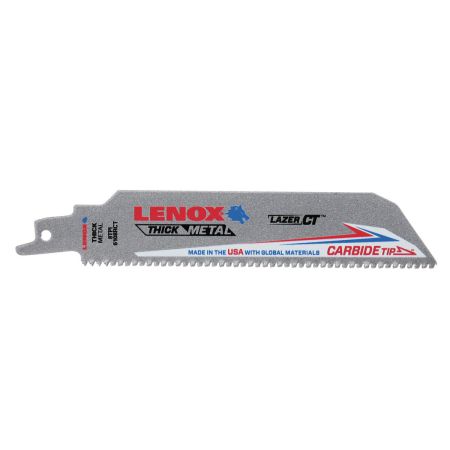 Lenox 6" 8 TPI Carbide Tip Thick Metal Reciprocating Saw Blades 2014220 2 