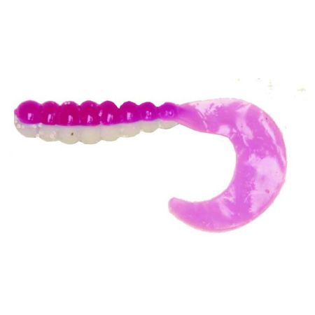 Bomgaars : Big Bite Baits Fat Grub Curl, Pink, 10-Pack : Soft Plastics