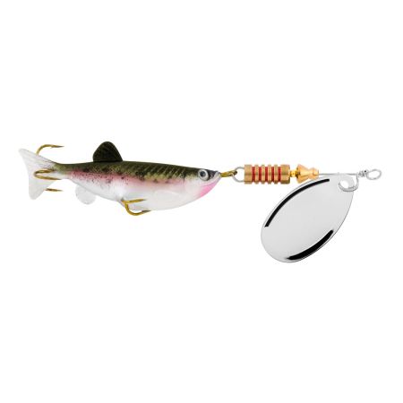Bomgaars : South Bend Bend Minnow Spinner, 1/4 OZ, Silver Rainbow Trout :  Spinners