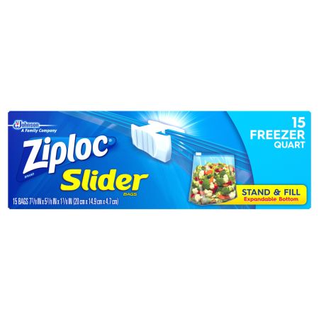 Bomgaars : Ziploc Easy Slider Zipper Freezer Storage Bags, 15-Count :  Freezer Storage Bags