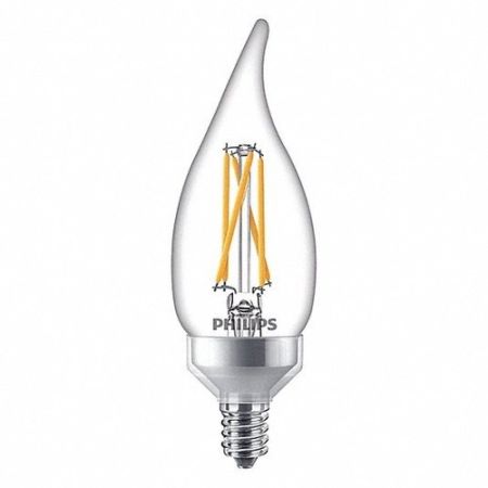 Bomgaars : Philips LED Candle Bulb, 3.3 Watt (40 Equivalent), Soft 300 3-Pack : Light Bulbs