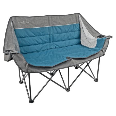 Bomgaars Black Sierra Equipment Doublewide Padded Sofa Camp Sofas