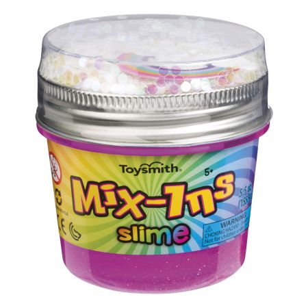 7 Toysmith Mix-Ins Glitter Slime each with different Confetti, 5.5 Ounces  NEW