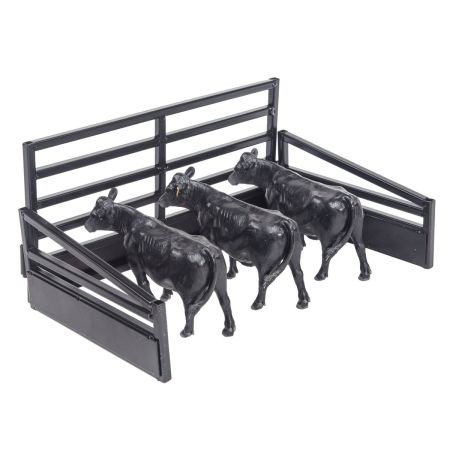 Bomgaars Little Buster Toys Show Cattle Stall Display Black Stalls