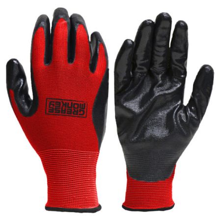 Bomgaars : Grease Monkey Latex-Free Nitrile Coated Work Gloves, 12
