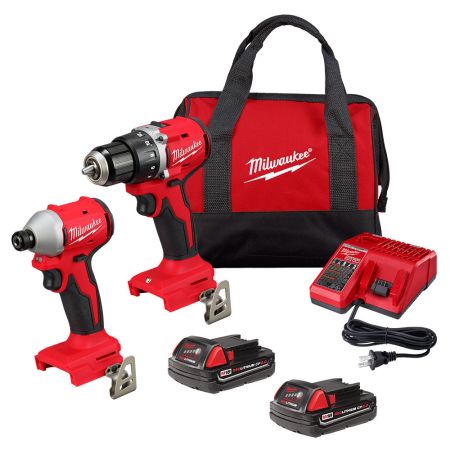 Bomgaars Milwaukee Tool M18 Compact Brushless 2 Tool Combo Kit