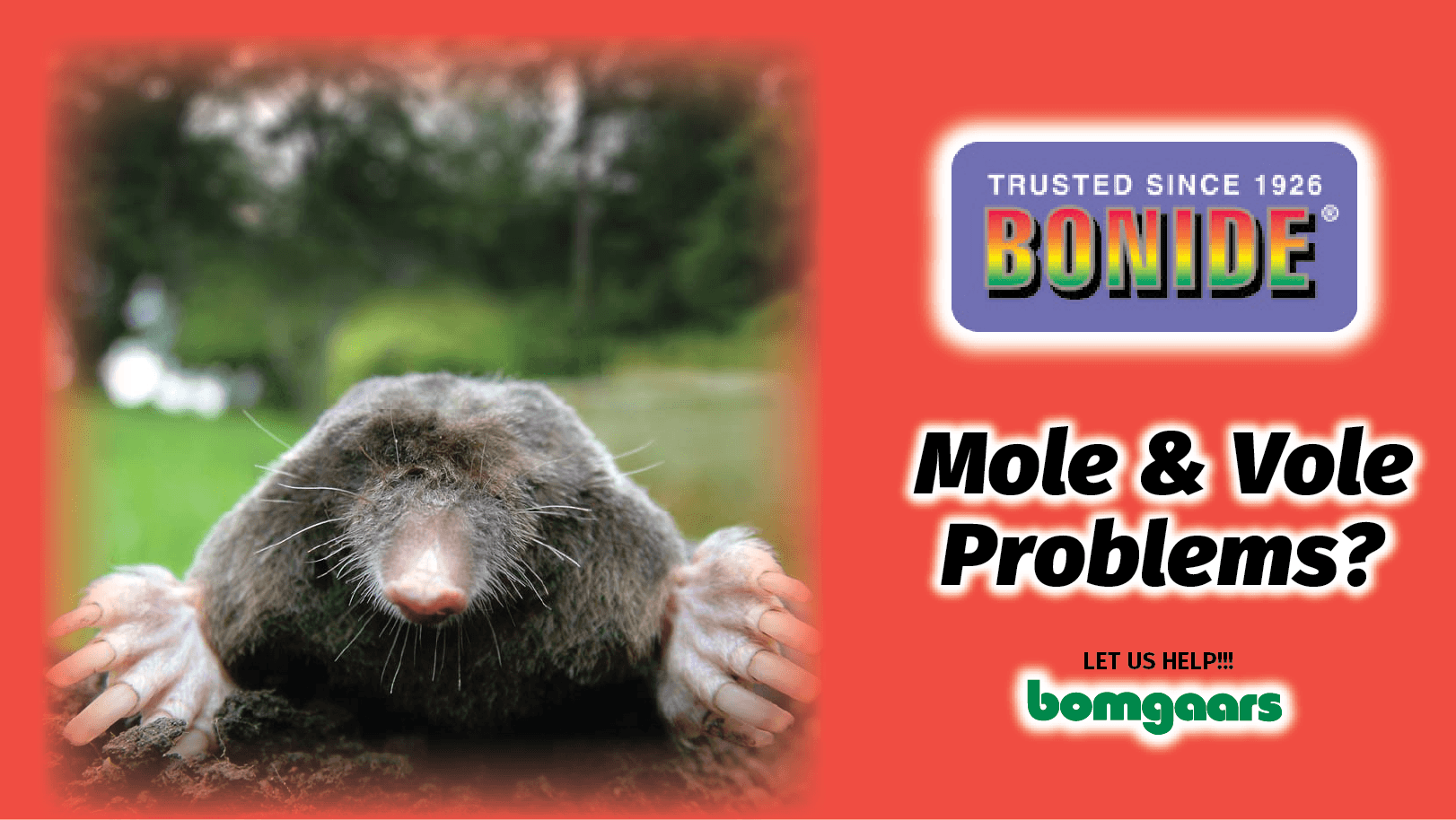 BONIDE: Mole & Vole Problems?