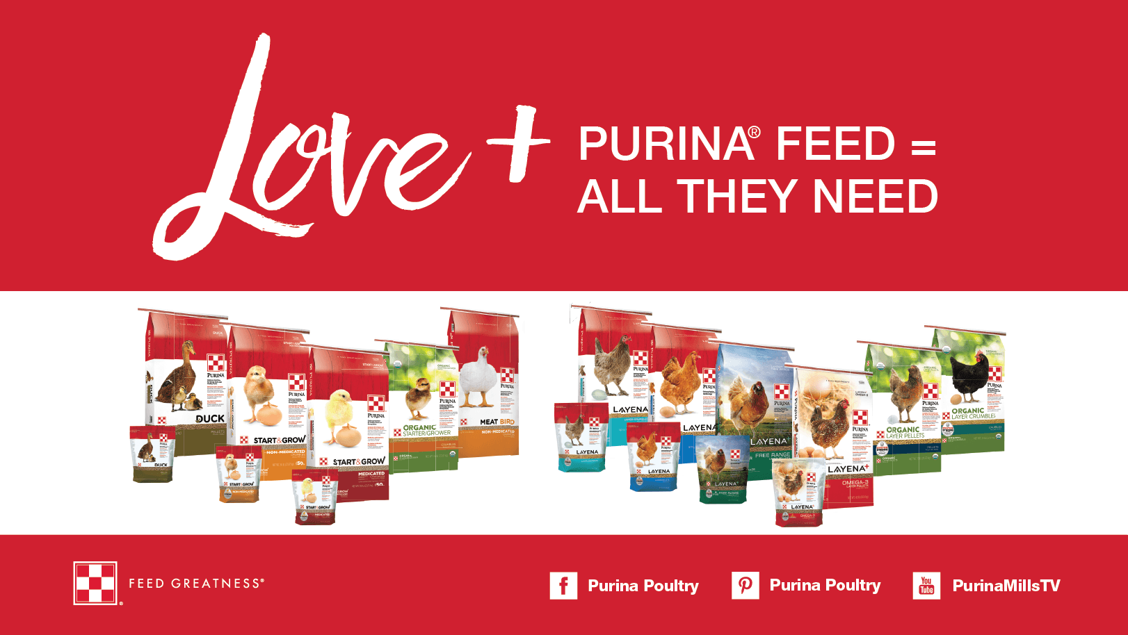 Love + Purina® Feed = All they need
