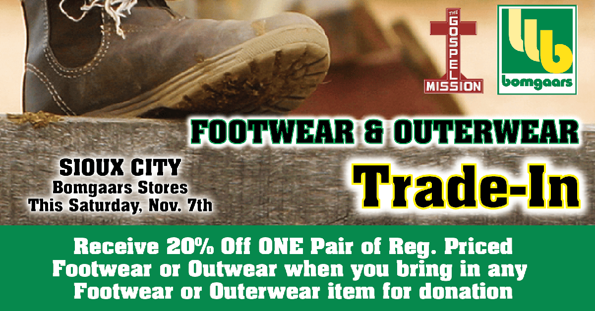 Sioux City Bomgaars Footwear/Outerwear Trade-In Event
