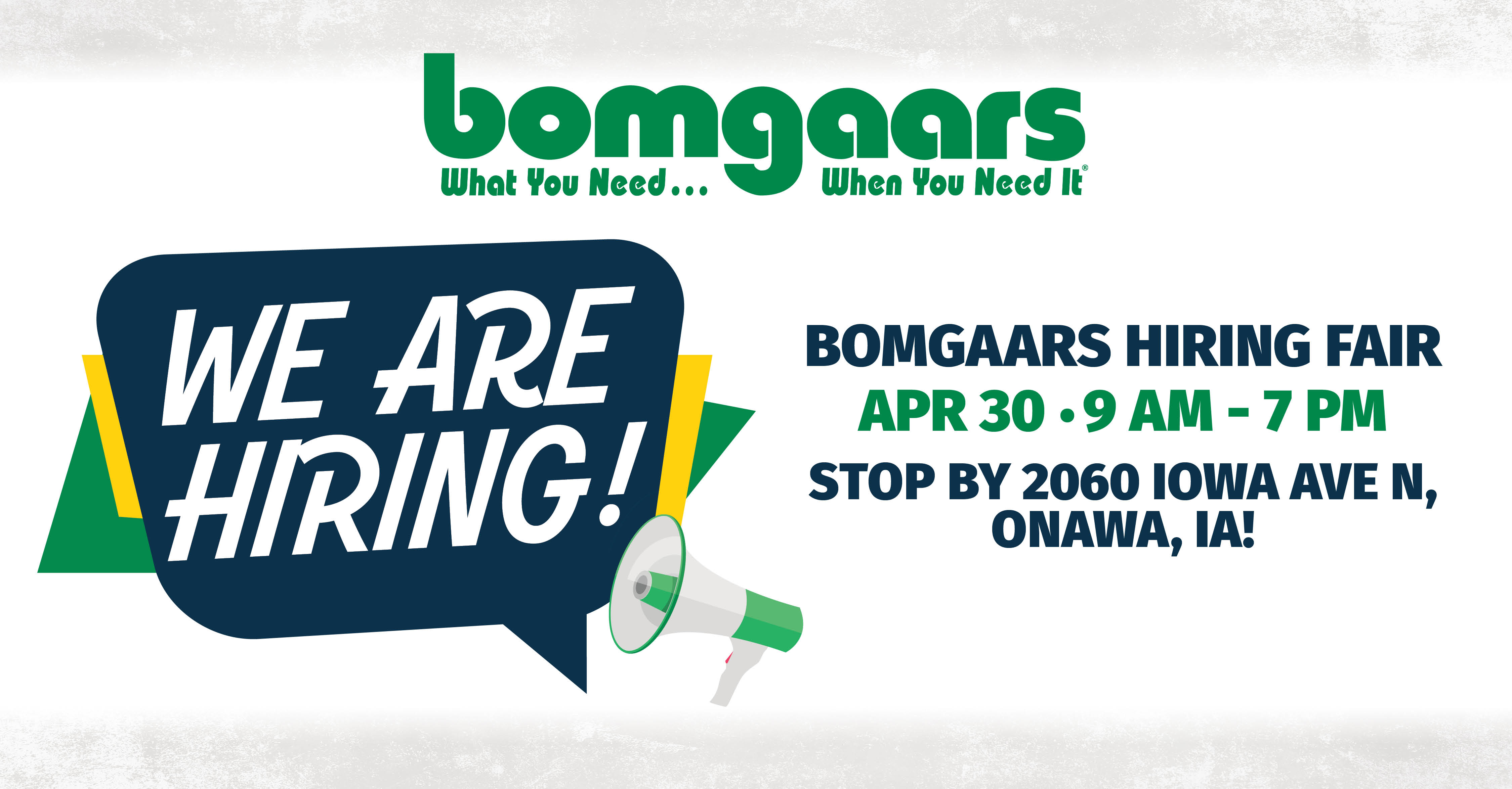 ONAWA, IA Bomgaars Hiring Fair
