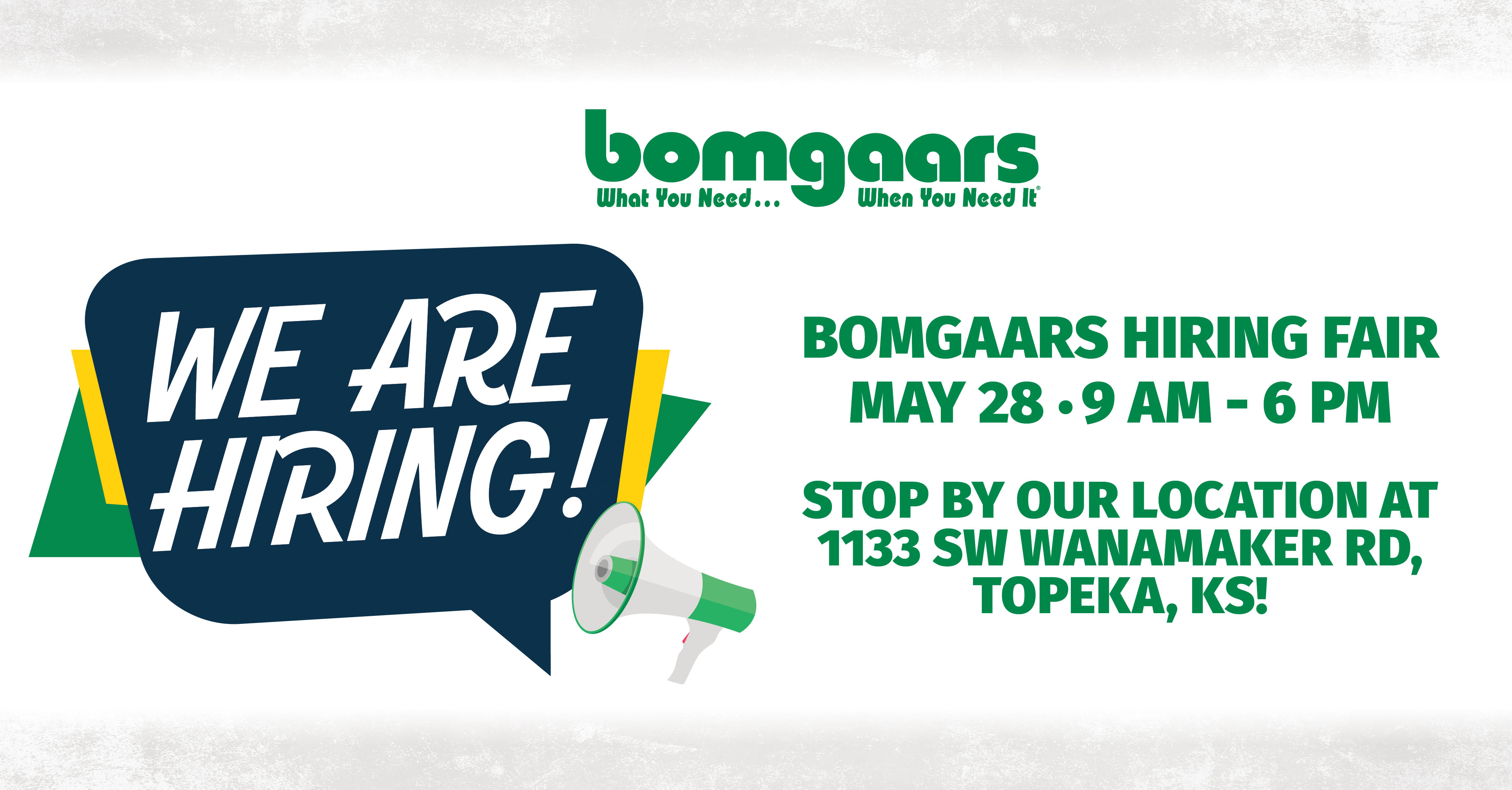 TOPEKA, KS Bomgaars Hiring Fair