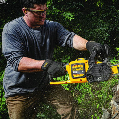 DeWalt Chainsaw in use