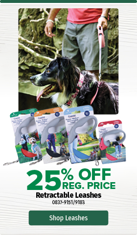 25% off Retractable Leashes