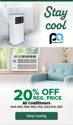 20% Reg. price air conditioners