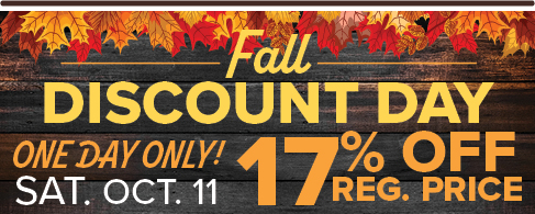 Fall Discount Day at Bomgaars Fall Discount Day at Bomgaars