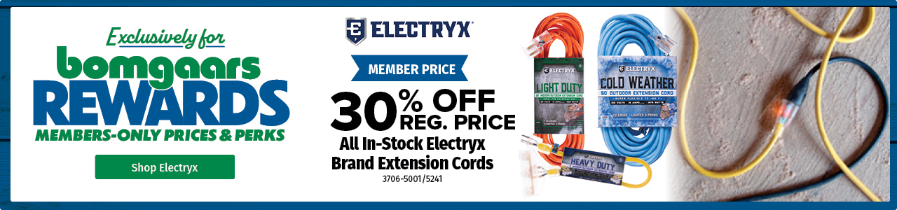 30% off all in stock Electryx Extension Cords 30% off all in stock Electryx Extension Cords