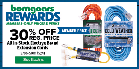 30% off all in stock Electryx Extension Cords 30% off all in stock Electryx Extension Cords