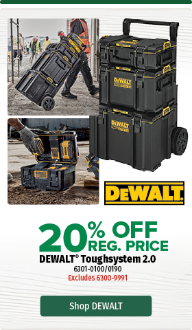 20% off DEWLT Toughsystem 2.0