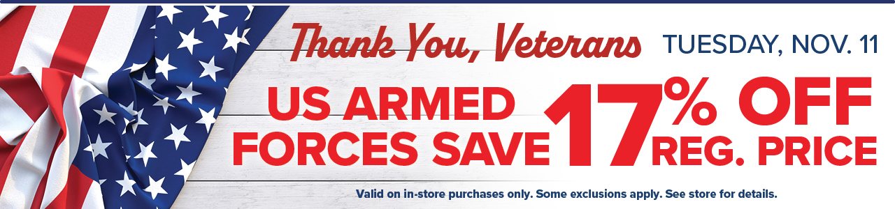 Vet Promo Day Nov 11, 2025 In Store Only