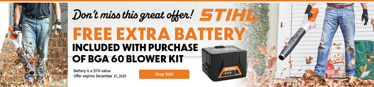 Stihl Free AK 30 Battery with purchase of BGA 60 Blower Stihl Free AK 30 Battery with purchase of BGA 60 Blower