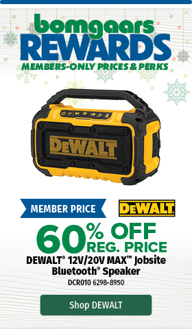 Bomgaars Rewards DeWalt Blue Tooth Speaker 60% Off
