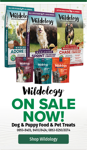 Wildolgy 25% off Treats and $6 off Food 28-30 lbs.