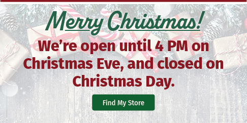 Open until 4 on Christmas Eve and Closed on Christmas Day