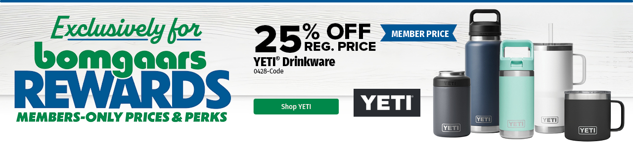 25% off Yeti Drinkware 25% off Yeti Drinkware