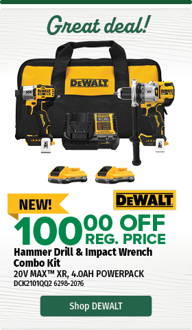 $100 Off DeWALT XR POWERPACK Hammer Drill/Impact Multi-Tool Kit
