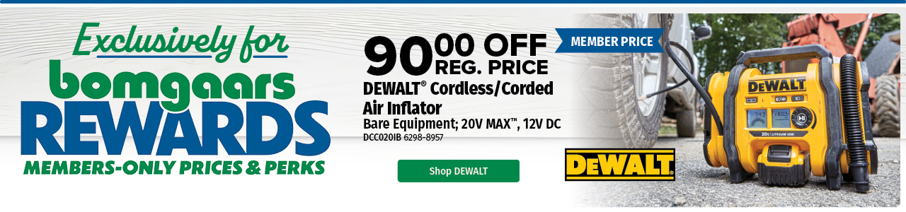 90.00 off DeWalt Cordless/Corded Air Inflator 90.00 off DeWalt Cordless/Corded Air Inflator