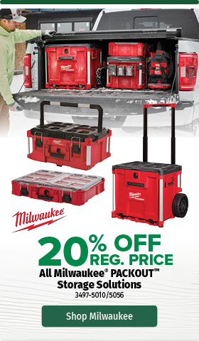 20% off Milwaukee Packout Storage Solutions