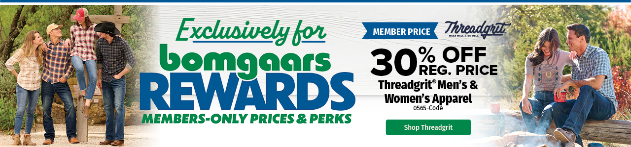 30% Threadgrit&reg; Men's & Women's Apparel