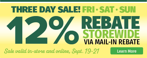 Bomgaars 12% Rebate Promotion September 19-20-21, 2025